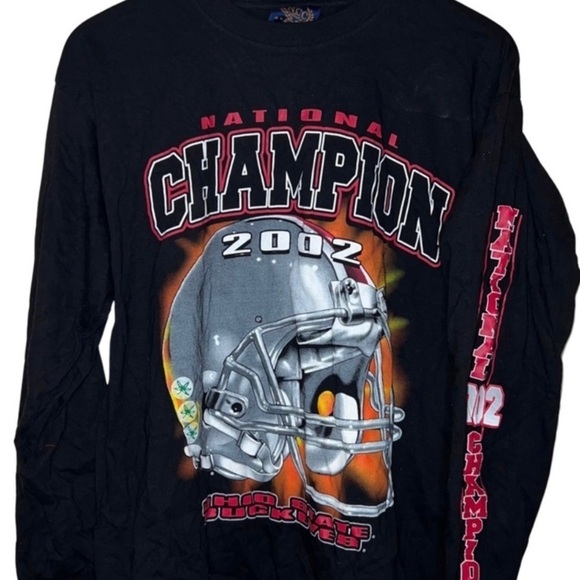 NCC Gold Apparel National Champion Ohio State 2002 Long Sleeved Tee Size Large - Picture 2 of 6